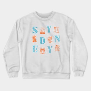 Sydney Alphabets - Tropical Beach Crewneck Sweatshirt